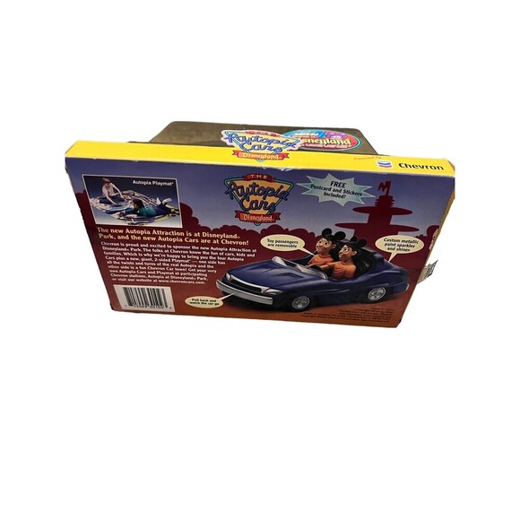 The Chevron Cars Autopia Cars Disneyland Retired - Stickers & Postcard Incl 2000 - Picture 3 of 6